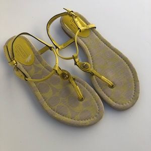 Coach Shoes - NWOT Coach Robyn yellow leather lock sandal 8B Coach Shoes - NWOT Coach Robyn yellow leather lock sandal 8B